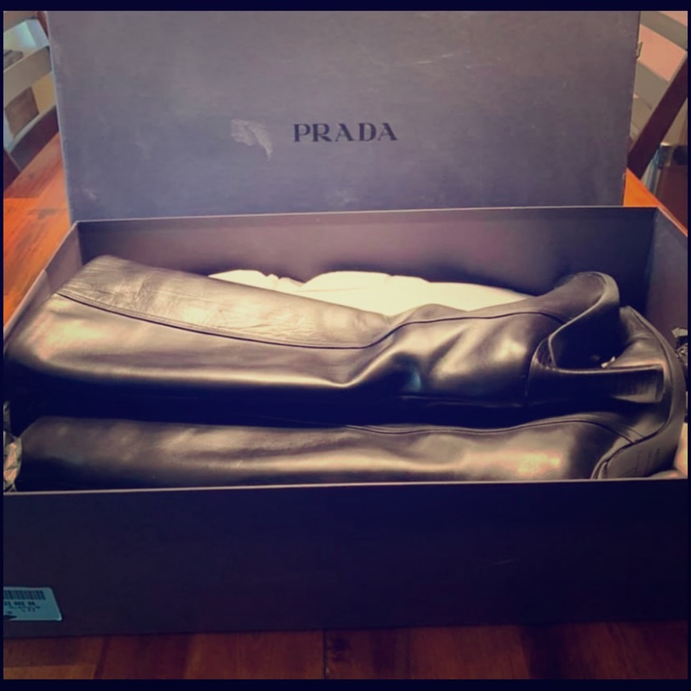 Prada Knee High Black Boots. Worn once!